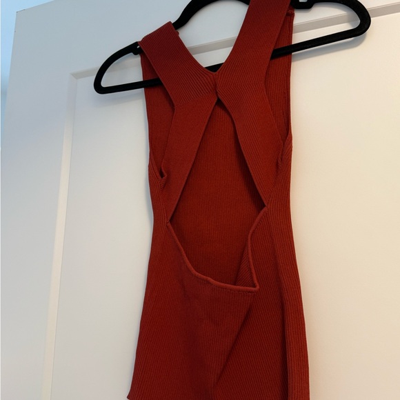 Zara Backless Ribbed Knit Top - Picture 2 of 2